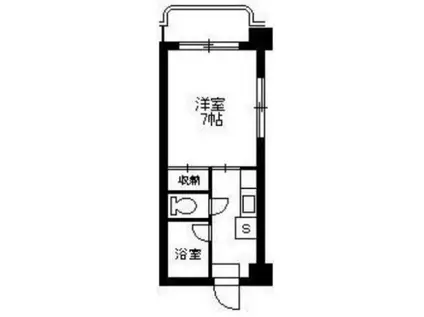 パークハイム鈴木(1K/3階)の間取り写真