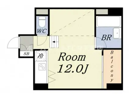 U RESIDENCE 弁天町 (ワンルーム/6階)の間取り写真