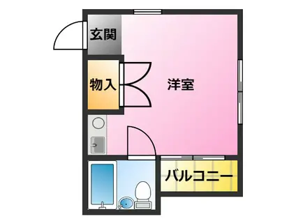 オーチャードコート丸子通2丁目III(ワンルーム/2階)の間取り写真