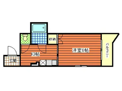 金屋町藤ビル(1K/5階)の間取り写真