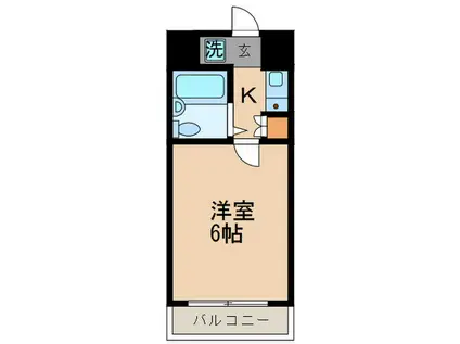 プラーズ新丸子(1K/8階)の間取り写真