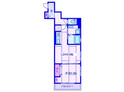 NAVONAII(1LDK/2階)の間取り写真