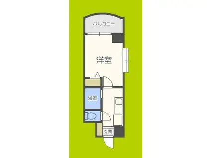 ノルデンハイム瑞光II(1K/6階)の間取り写真