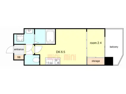 セレニテ元町アリエ(1DK/3階)の間取り写真