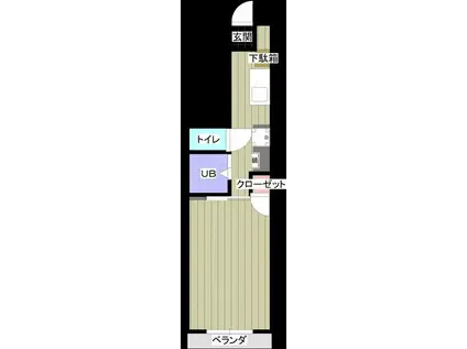 エル大江B(1K/1階)の間取り写真