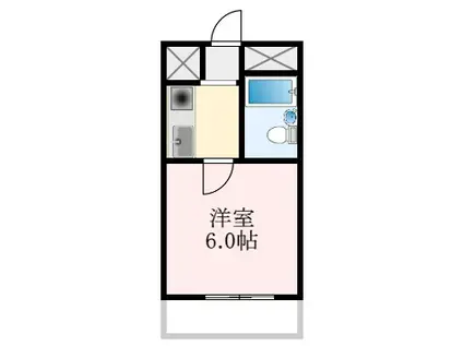 オンディーヌ(1K/1階)の間取り写真