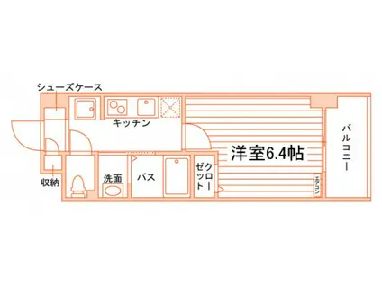 アスミール伊都(1K/9階)の間取り写真