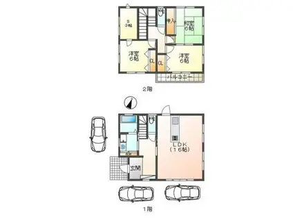 グレイスタウン山口(3SLDK/1階)の間取り写真