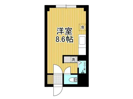 ハイツサンシャイン(1DK/3階)の間取り写真