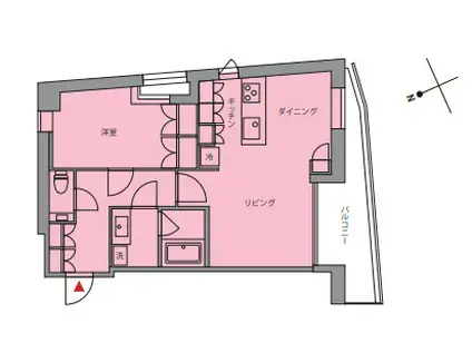 エス・テラス南青山(1LDK/5階)の間取り写真