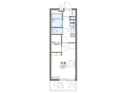 レオパレスメゾン MII(1K/2階)の間取り写真
