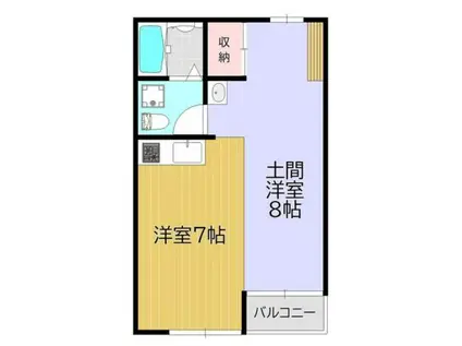 AEROAD 204(ワンルーム/2階)の間取り写真