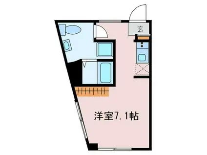 ルーナクレシェンテ学芸大学(ワンルーム/3階)の間取り写真