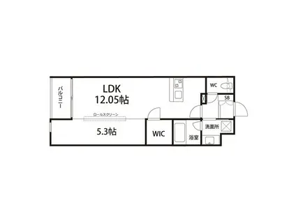 カーサヴェルデ米ケ袋(1LDK/4階)の間取り写真