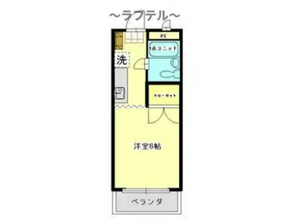 グランドール中山(1K/3階)の間取り写真