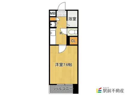 サンライフ高取(1K/3階)の間取り写真