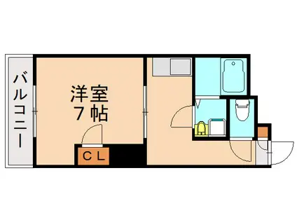 キャッスル折尾(1DK/3階)の間取り写真