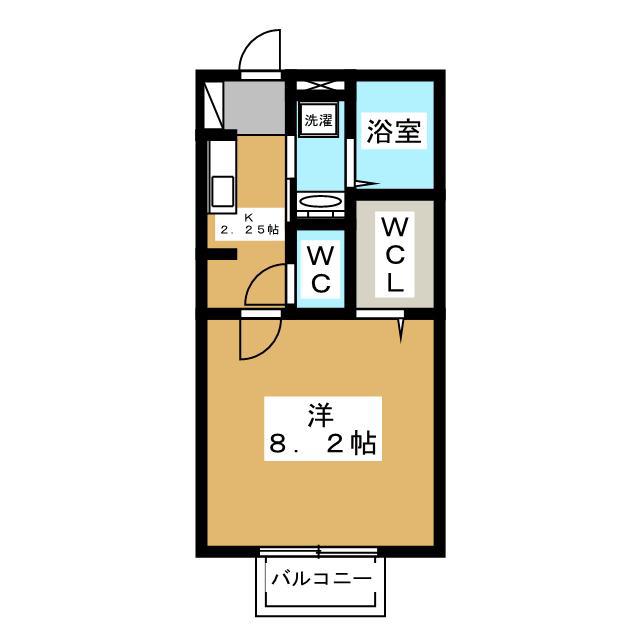 リアンボヌール島立(1K/2階)の間取り写真