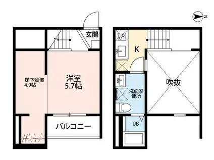 IRIS GARDEN (1K/1階)の間取り写真