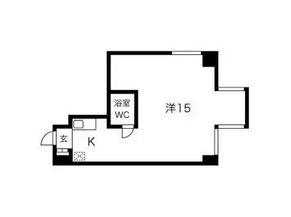 ザ・エステートパレス(1K/2階)の間取り写真