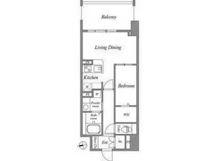 LASANTE梅田北(1LDK/7階)の間取り写真