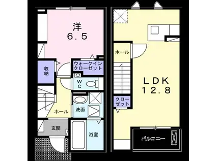 ラ ペ フランI(1LDK/1階)の間取り写真
