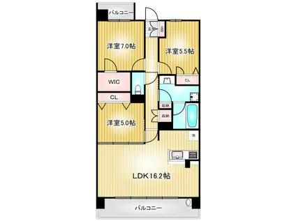 プレサンスグラン泉(3LDK/4階)の間取り写真