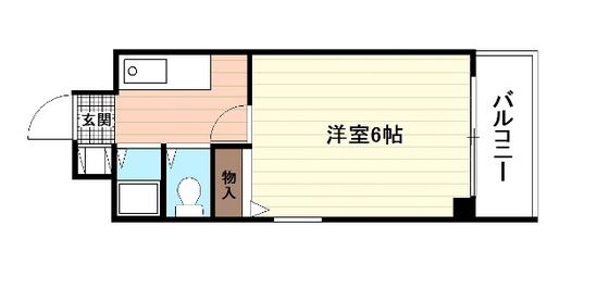 第10片山ビル(1K/2階)の間取り写真