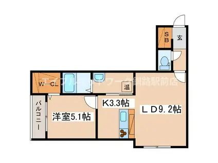 フレバンス(1LDK/2階)の間取り写真