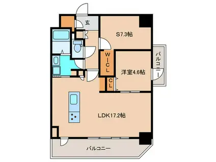 インシグニア渡辺通(1SLDK/10階)の間取り写真