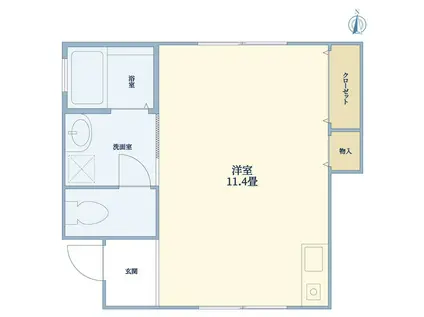 フジハイム(ワンルーム/1階)の間取り写真