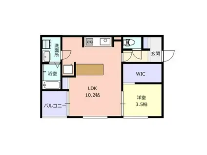 MAISON CASITA 十日町(1LDK/3階)の間取り写真