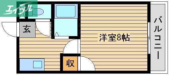 パークウェイ高島(1K/2階)の間取り写真