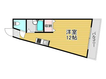 COMFORT(1K/3階)の間取り写真