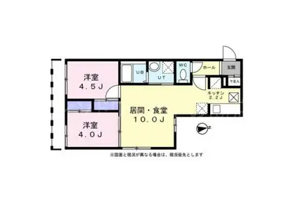 ボア ソルテ平岸(2LDK/1階)の間取り写真