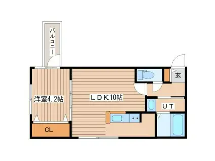 インデックス手稲(1LDK/2階)の間取り写真