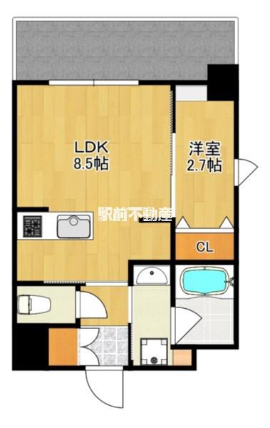 アルティザ博多ベイコート(1LDK/6階)の間取り写真