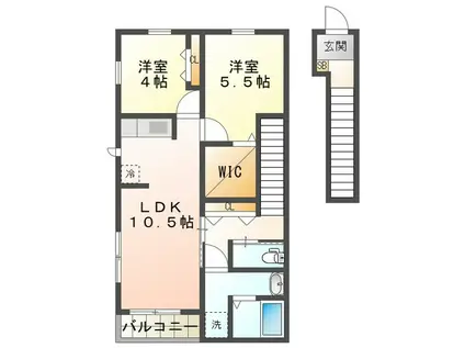 リーブルファイン大治田(2LDK/1階)の間取り写真