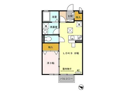 アフェクシオンYS(1LDK/2階)の間取り写真