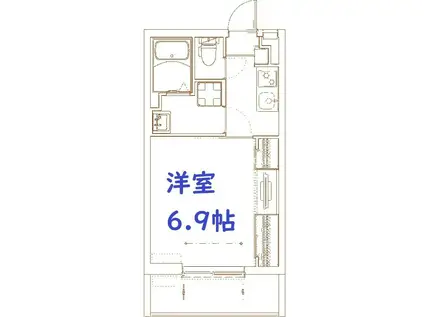 リブリ・大倉山(1K/1階)の間取り写真
