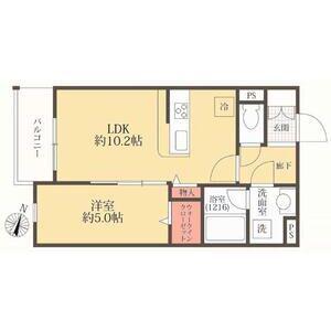 MAISON HOUSEDRESSING(1LDK/2階)の間取り写真