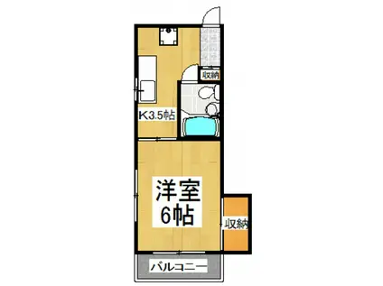 遠藤マンション(1K/2階)の間取り写真