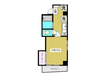 カーサ小原(1K/2階)の間取り写真