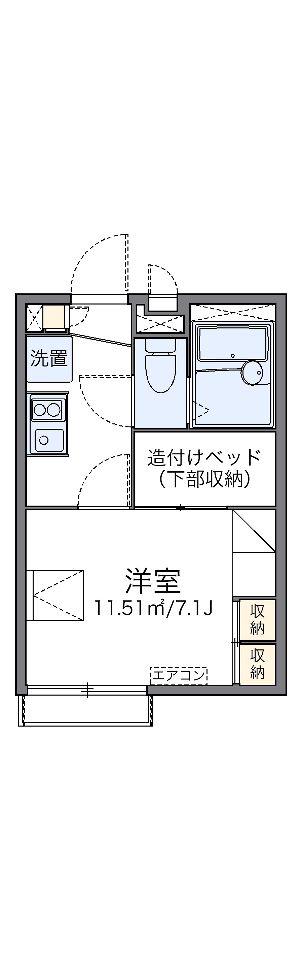 レオパレスラインホルト立石II(1K/2階)の間取り写真