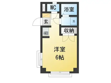 リバータウン松枝(ワンルーム/2階)の間取り写真