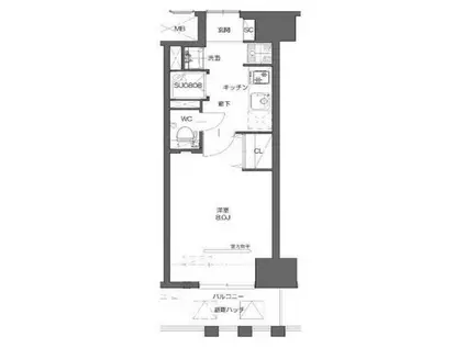 STADT LEBEN(1K/4階)の間取り写真