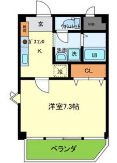 ビアンフェ(1K/3階)の間取り写真