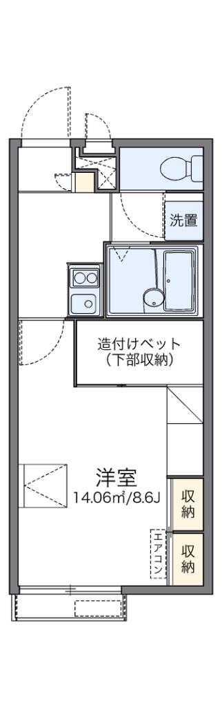 レオパレス星田II(1K/2階)の間取り写真