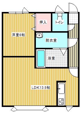 トマトハウス(1LDK/2階)の間取り写真