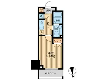 KDXレジデンス東新宿(1K/11階)の間取り写真